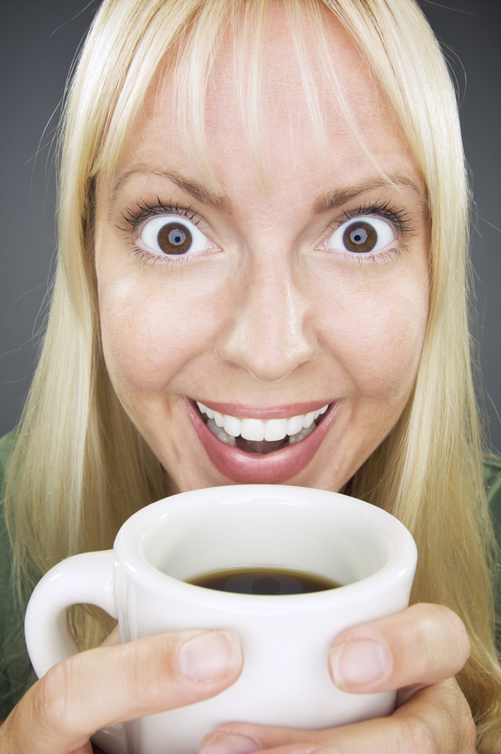 ZING!! Woman has big eyes for Coffee!