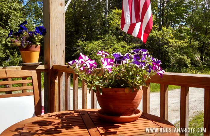 Flowers on porch