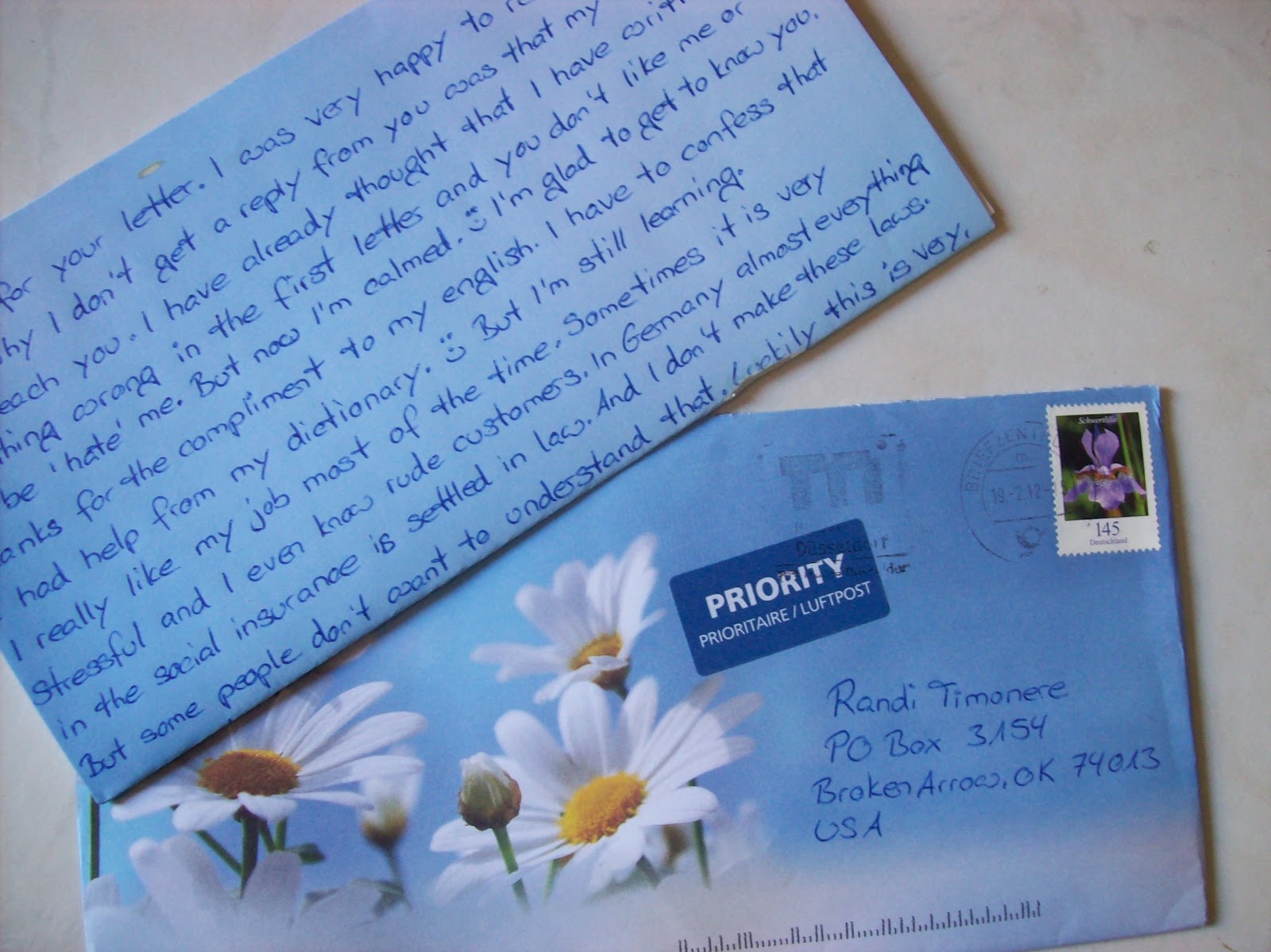 Pen Pal letter